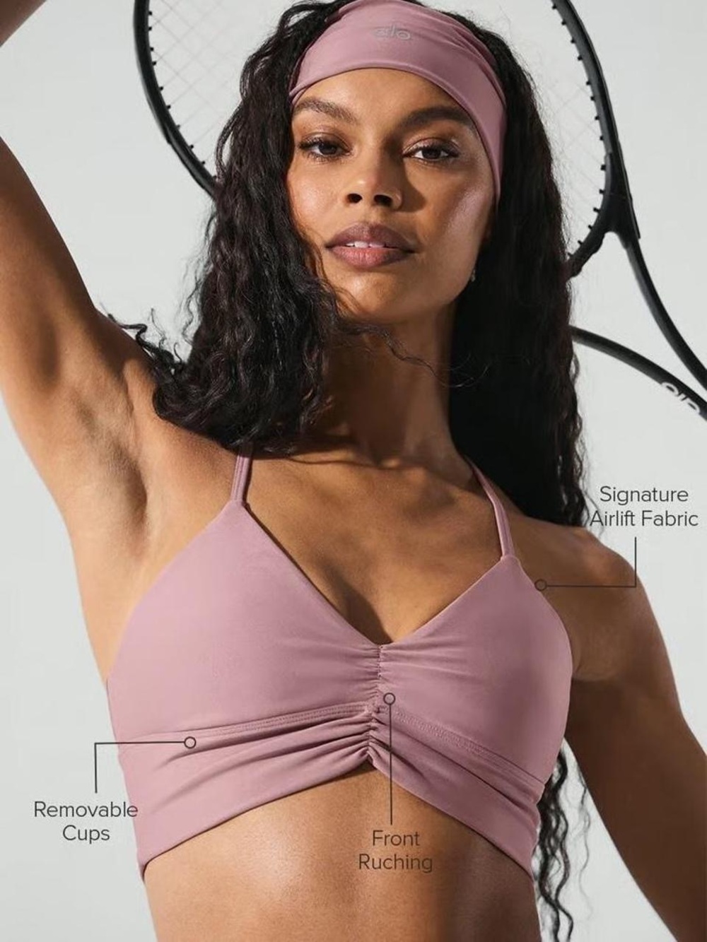 ALO Yoga Airlift Divine Bra - Smoky Quartz  
Size Medium